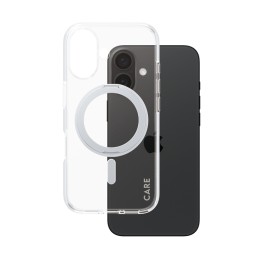 Usato Cover Panzerglass Trasparente Kickstand Argento Magsafe iPhone 16