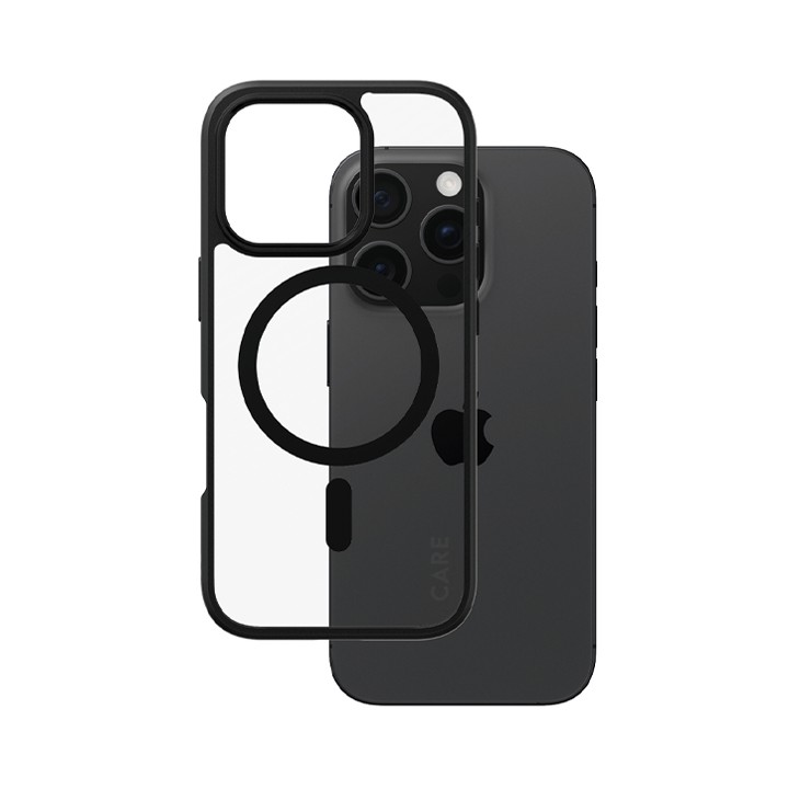 Usato Cover Panzerglass Trasparente Urban Combat con Bordo Nero Magsafe iPhone