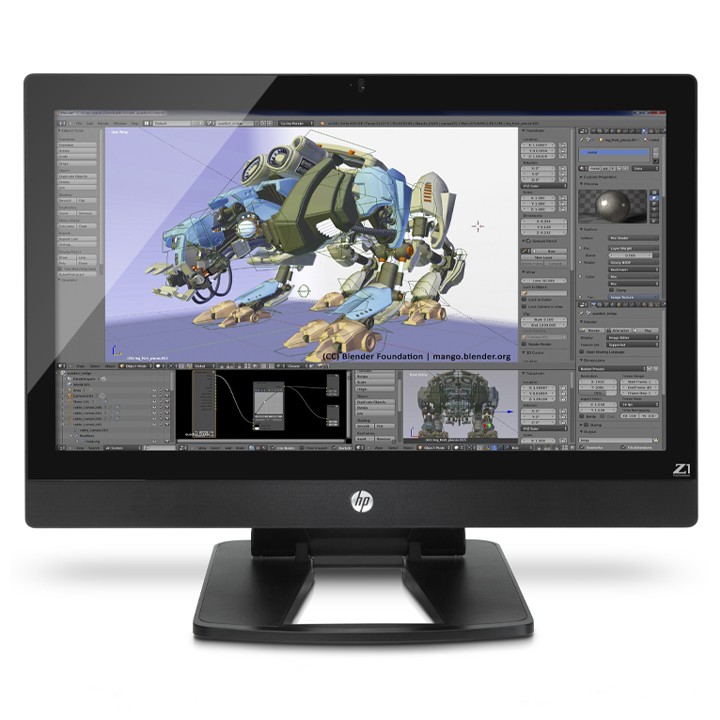 PC All-in-One HP Xeon e3-1200 v3 16GB 256GB SSD 27" Win 10 Pro Grade B Usato